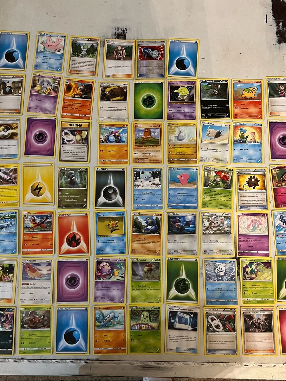Pokémon Trading Card Lot - Assorted 60 Cards, Mixed MP to NM
